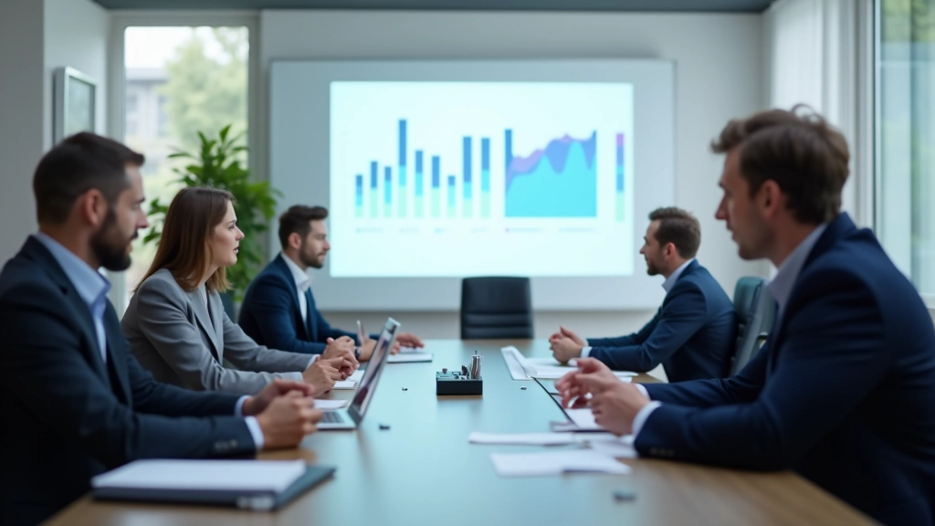 Team diskutiert KMU-Daten in Konferenzraum