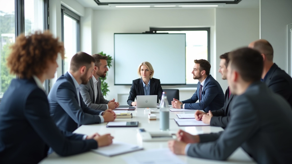 Team-Zusammenarbeit in modernem Büro - Mittelstandsexperten bei der Analyse